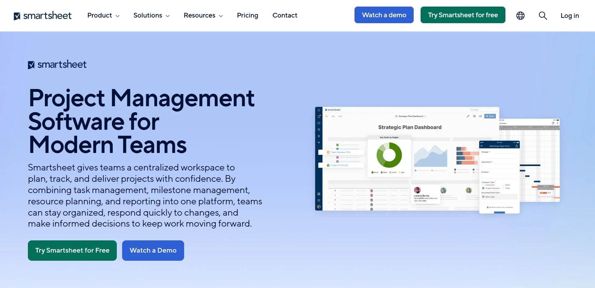 Smartsheet cloud-based work execution and project management platform